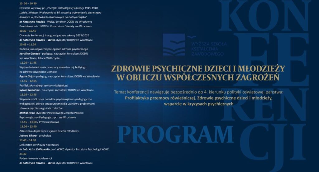 Wystąpienie przedstawicieli Instytutu Psychologii WSKZ na konferencji we Wrocławiu